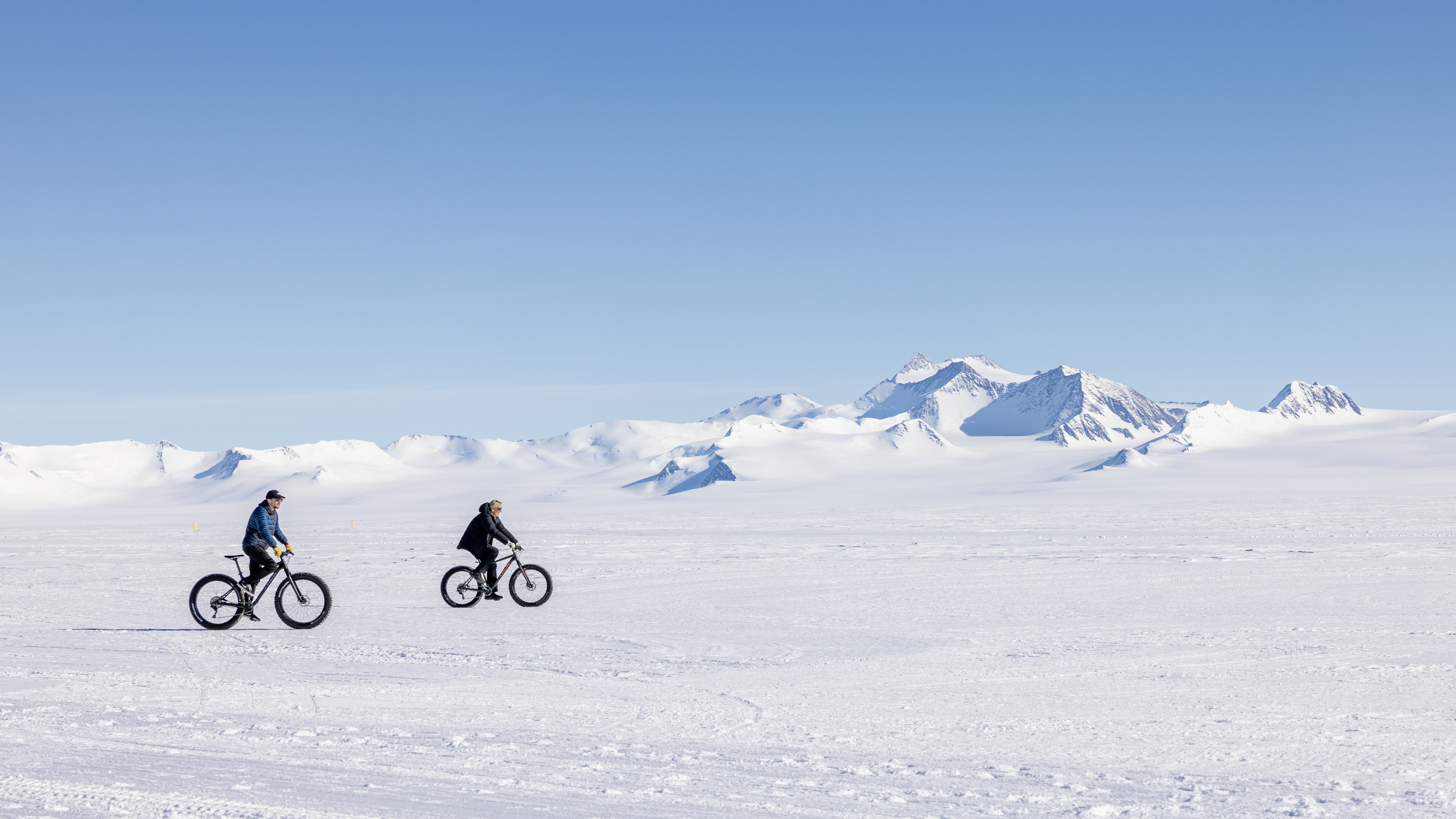 Riding fat tire bikes