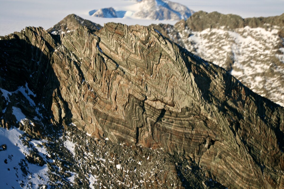 Folded rock layers